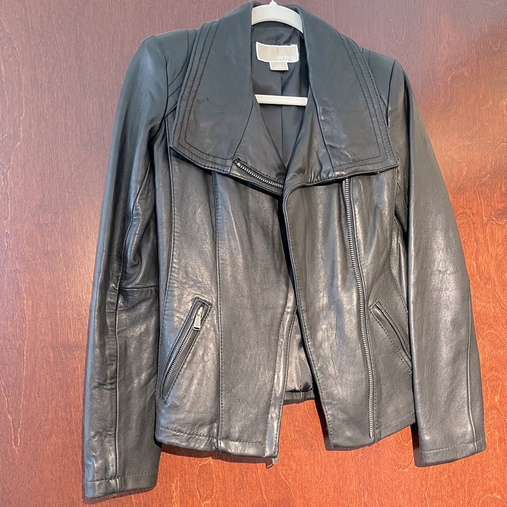 NWOT Michael Kors Genuine Leather Moto Jacket